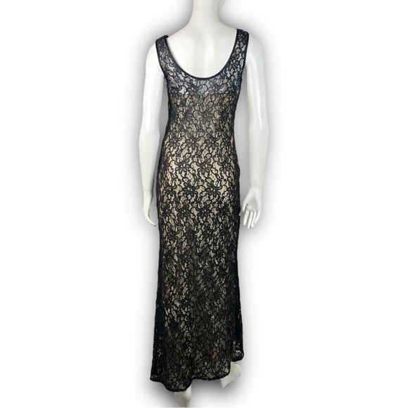 EVER BEAUTY True Y2k Vintage Sheer Floral Lace Slip Dress Boho Dark Coquette - Picture 9 of 14